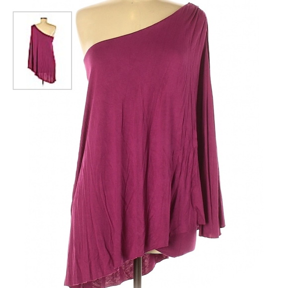 BLQ MKT Dresses & Skirts - BLQ. MKT Magenta Mid Length One Sleeve Dress